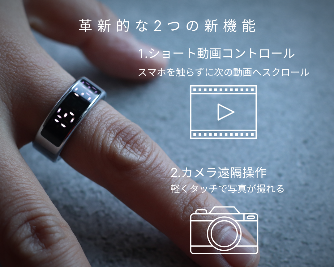 Ee タッチディスプレイリング〈Silver / Black〉