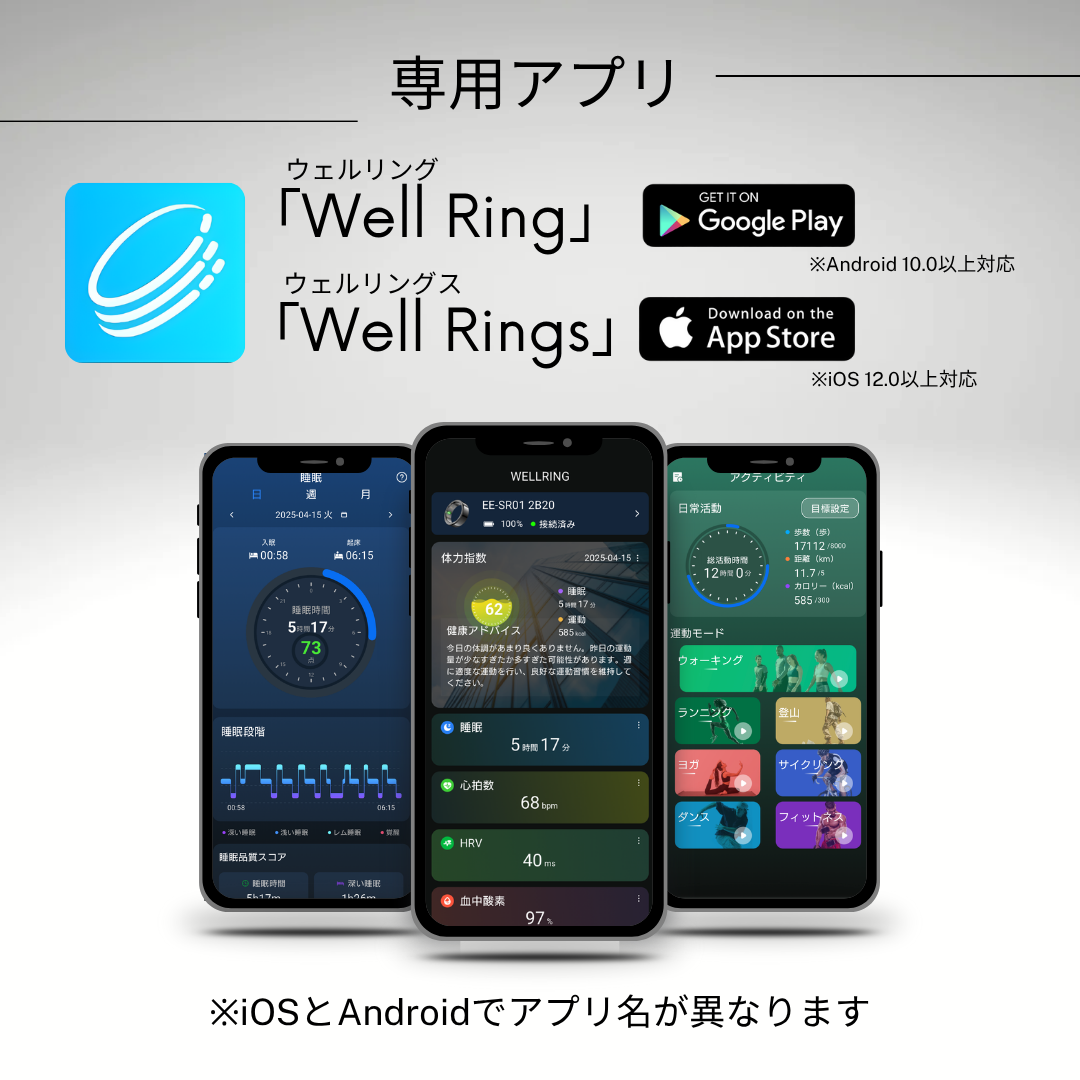Ee スマートリング 〈Silver / Black〉