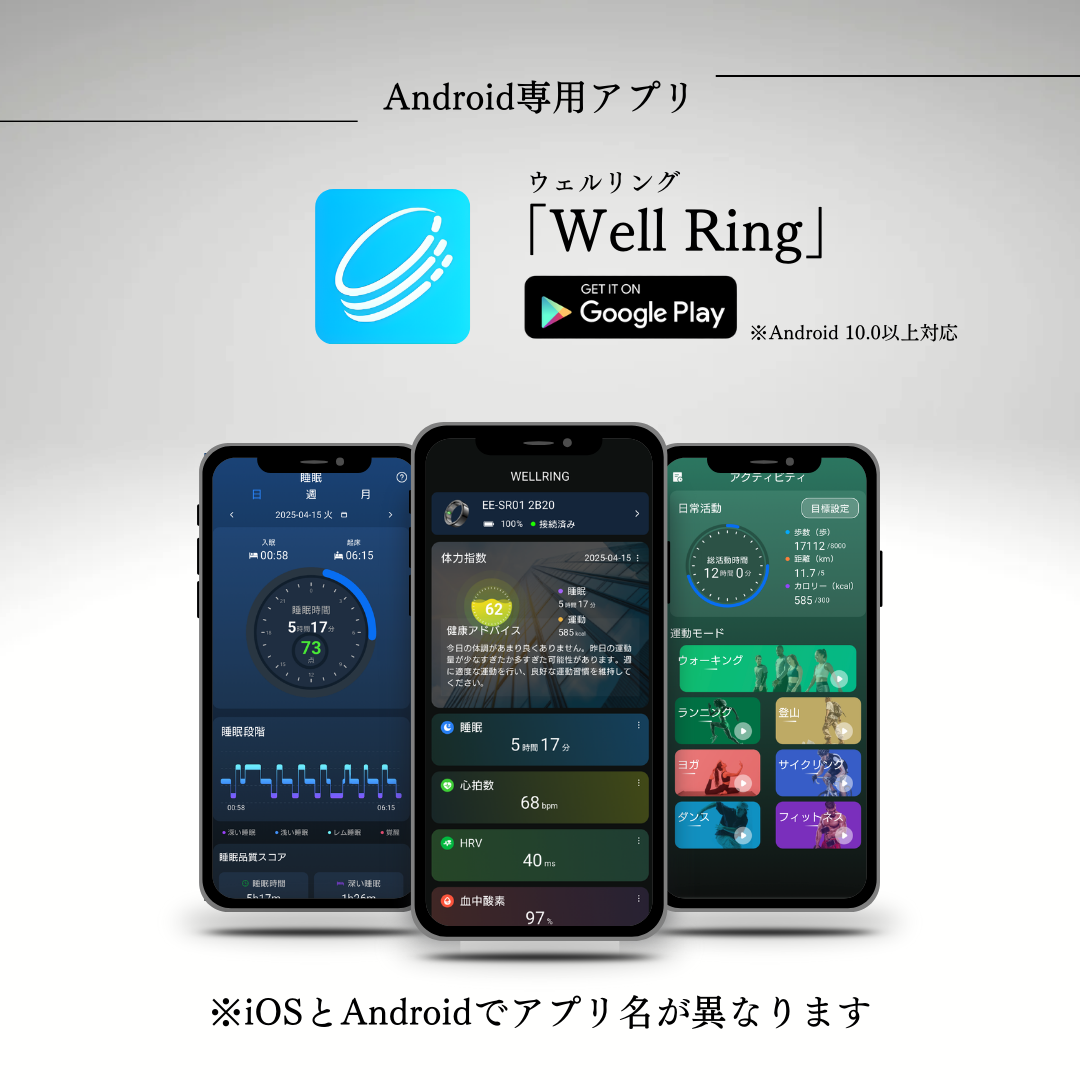 Ee スマートリング 〈Silver / Black〉